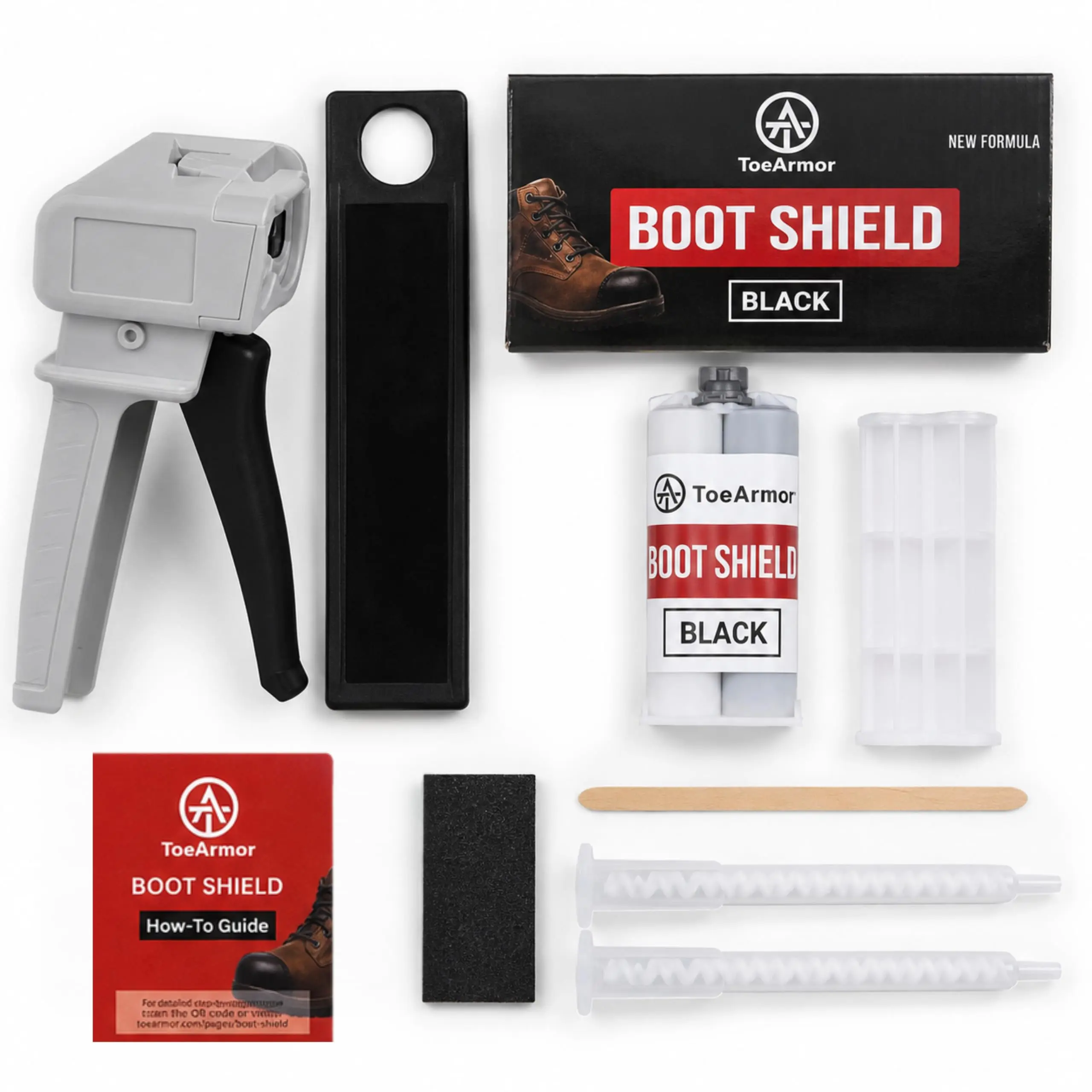 Toe Armor Boot Shield Work Boot Protector- Gives Your Boots Extra Life - Includes Applicator