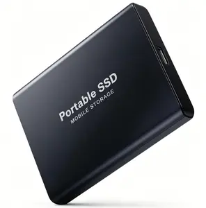 4TB External SSD Hard Drive, USB3.2 Type-C High-Speed Aluminium Portable Mobile Storage, Quiet Operation Solid State Drive for PC, MAC with Cable & Device Lights