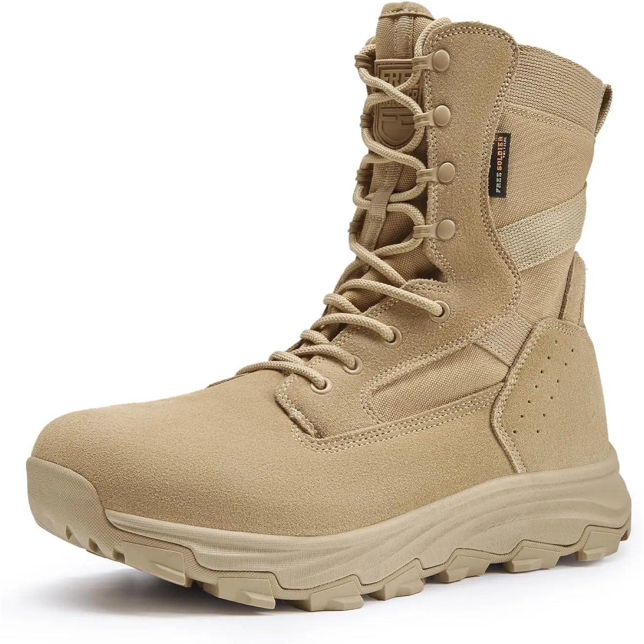 FREE SOLDIER Men's Tactical Boots 8 Inches Military Lightweight Durable Hiking Motorcycle Combat Waterproof Boots