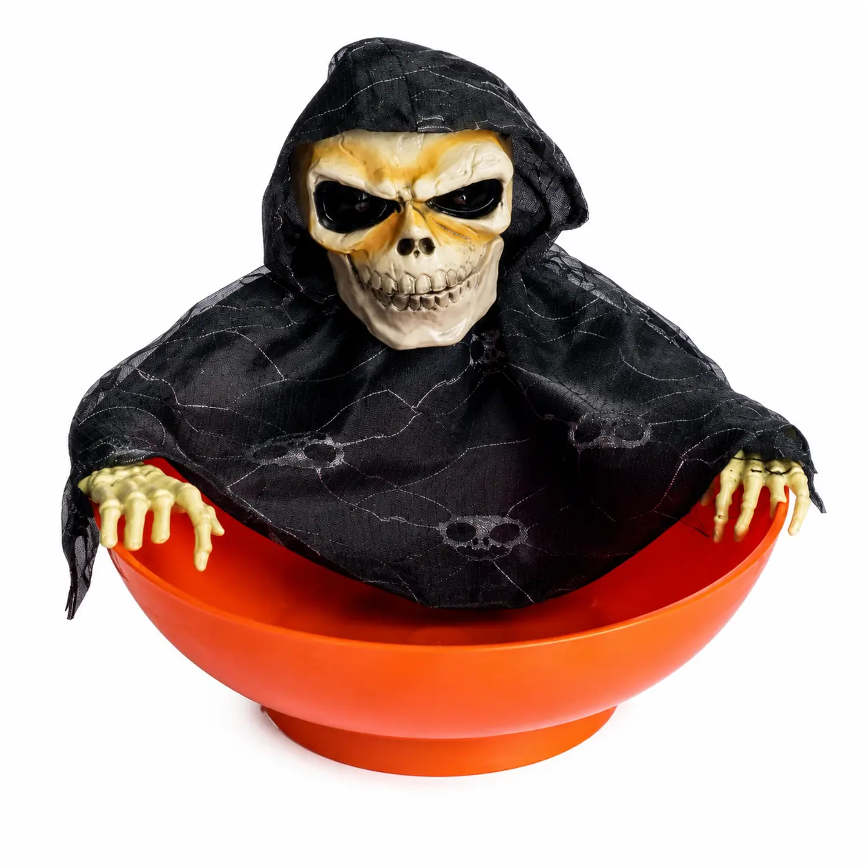 Halloween Candy Bowl – Light-Sensing Light-Up Prop with Sound Effects, Battery-Operated