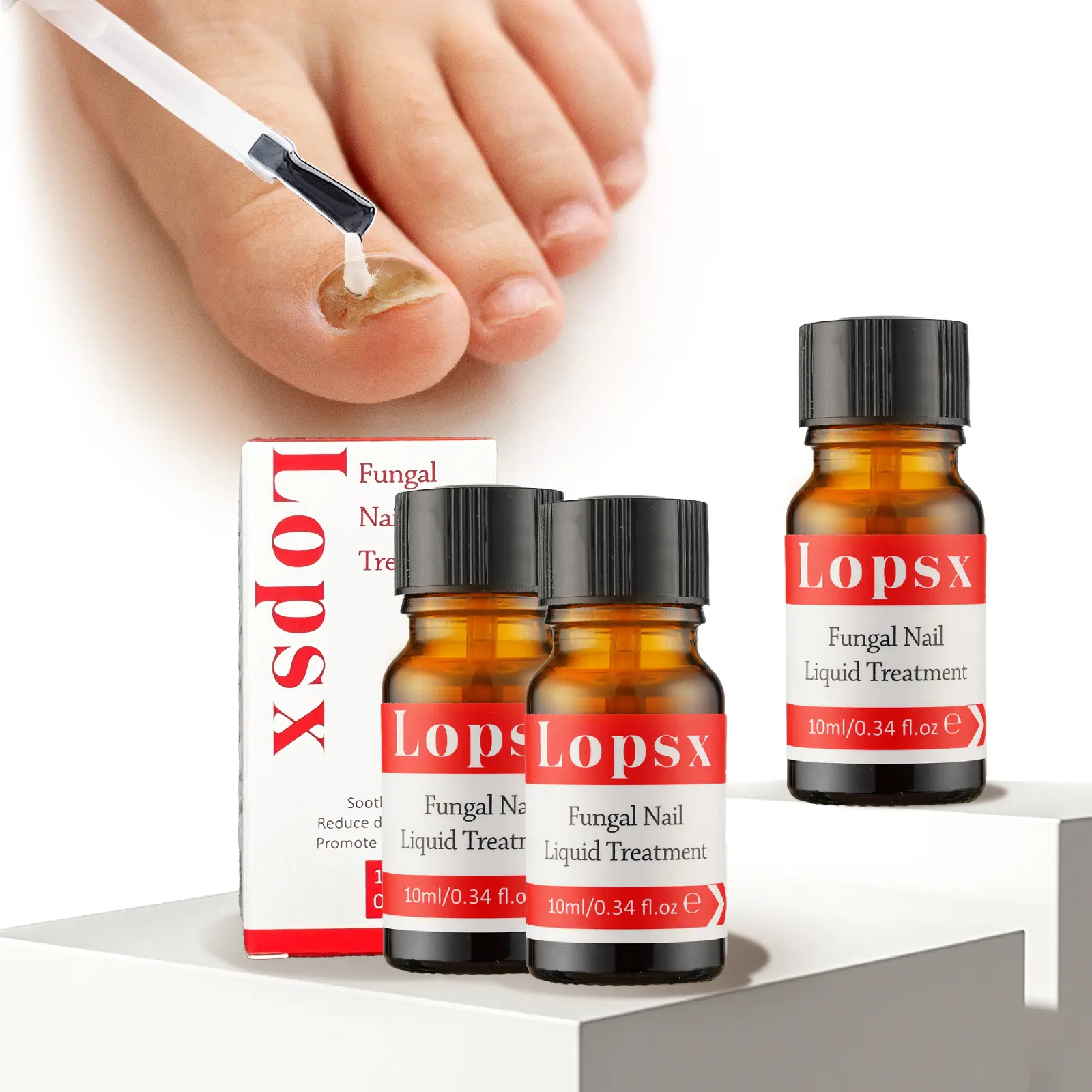 Lopsx Toenail Nail Treatment Extra Strength Toe Nail Treatments for Toenail Nail Treatment Ingrown Toenail Treatment Perfect Nail Care Solution, 10ml 0.34fl.oz