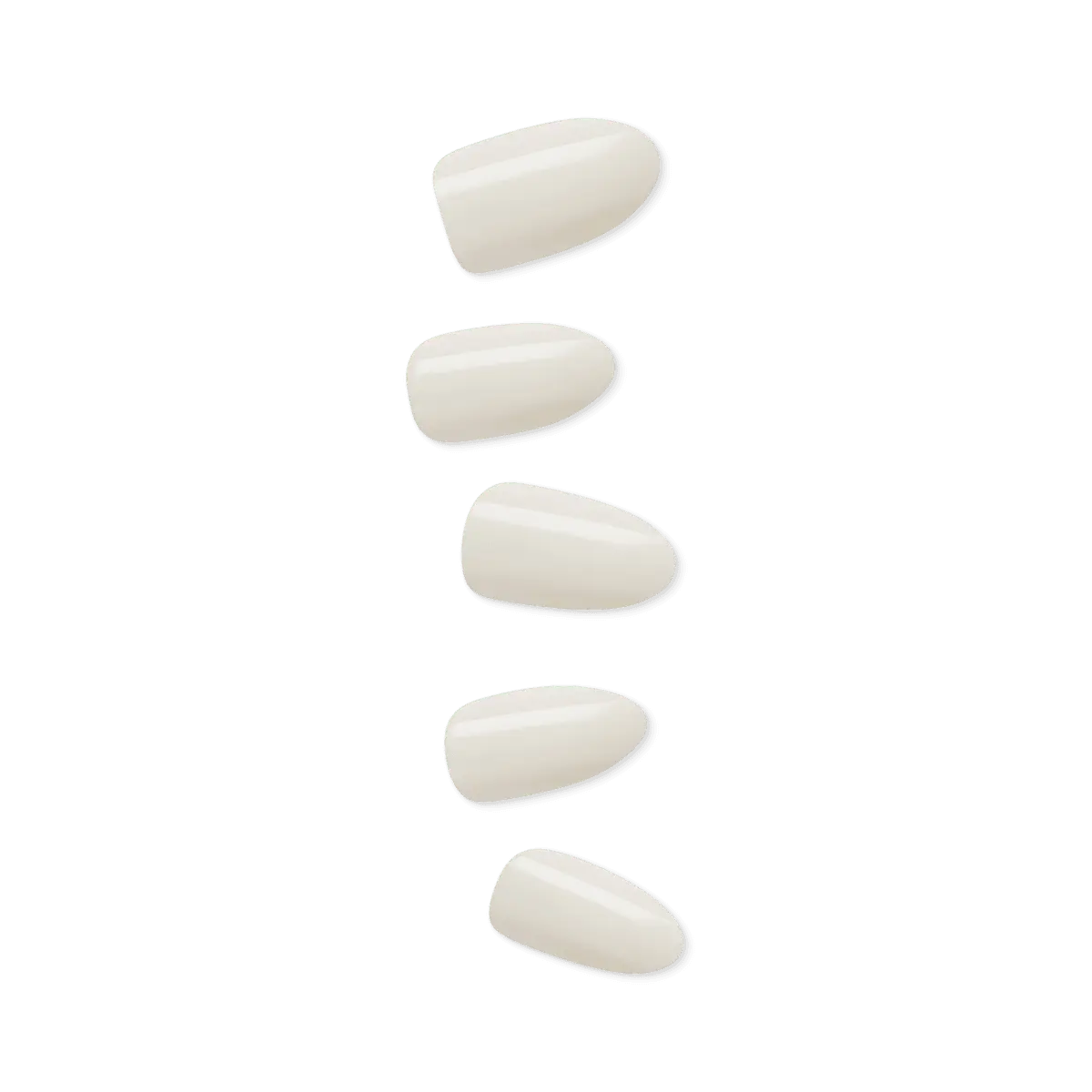 Impress Color No Glue Fake Press On Nails - Ballroom | Solid, White, Medium, Almond, Manicure