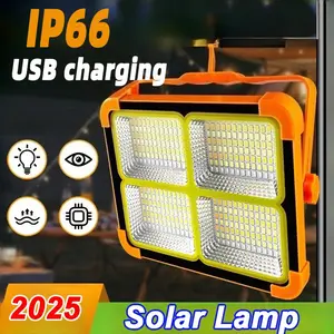Solar Rechargeable Multifunctional Flashlight, High Powered Flashlight, Portable Magnetic Suction LED Spotlight, Ip66 Waterproof, USB Emergency Light for Camping, Night Market, Travel