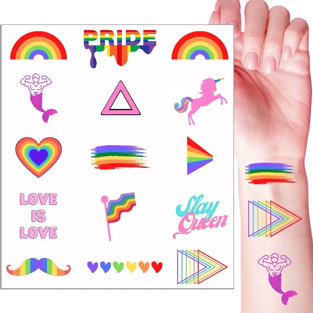 Gay Pride Temporary Tattoos - 30 Pack LGBTQ