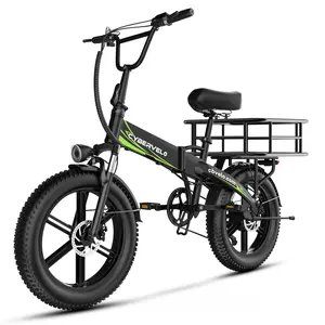 Cybervelo 1000W Folding Electric Bike, 48V16Ah Large Removable Battery E-Bike, 30+MPH, 20" Fat Tire Electric Bike for Adults, Adult Electric Bicycles for Commute Men/Woman