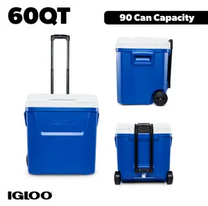 Igloo 60 QT Laguna Ice Chest Cooler with Wheels, Blue