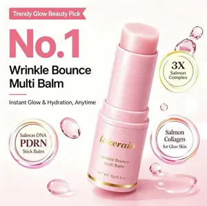 Wrinkle Bounce Multi Balm Stick - Collagen Wrinkle Stick & HydratingMulti-Use Balm for Face Lips & Neck Anti-AgingRadiance Booster with Salmon Collagen JejuFermented Oil  Skin Repair MoisturizingHydrate Nourishing Used by individuals with dry skin