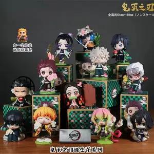 "Cartoon Demon Slayer Tanjiro Kamado Nezuko Trendy Blind Box Figure Creative Toys Personalized Model Ornament Surprise Boy Gifts "