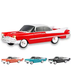 WSTER WS-1965 Vintage Retro Muscle Car Replica Bluetooth Speaker - LED Lights, Rechargeable, Portable Speakers, FM Aux Radio, TWS, USB, Smartphone Compatible, Compact Stereo Audio for Car Lovers, Outdoor Use