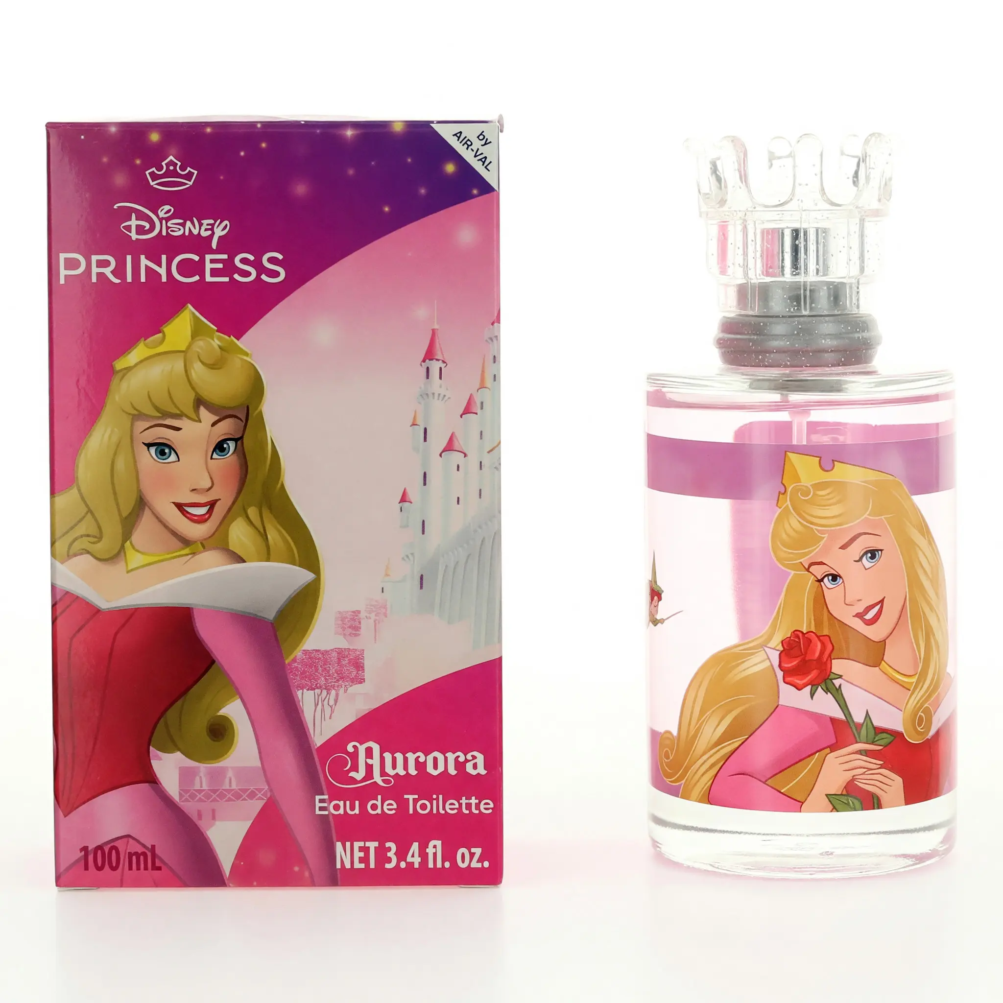 Disney Princess Aurora 3.4 oz EDT Spray for Children - Rosey Fruity Floral Fragrance with Watermelon Mix, Strawberry, Musk - Beauty & Personal Care Bottle (3 to 3.9 fl oz Range)