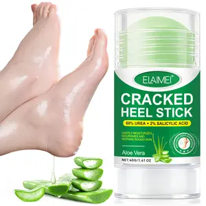Elaimei 60% Urea Stick with 2% Salicylic Acid, Aloe Vera and Peach Moisturizing Treatment Foot Moisturizer for Cracked Heels and Rough Skin, Effective Exfoliating Foot Cream, Foot Care Cream, Foot Dead Skin Remover, Intensive Foot Care