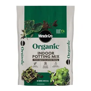 Organic Indoor Potting Mix 8 qt. Soil Protects Against Over/Under Watering, for Houseplants, Seed Starting, OMRI Listed