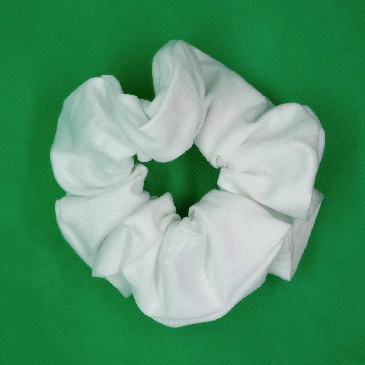 Unisex Plain Cotton Fabric Scrunchie - Gentle on Hair, Soft, Elegant Everyday Casual Hair Accessory, Softness, Basic, Daily