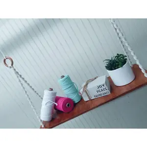 Macrame Shelf, Macrame Hanging Shelf, Macrame Single Tier Shelf, Home Decor, Boho Decor