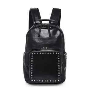 Old Trend West Heritage Leather Small Studded Backpack