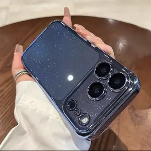 Sparkle Lens Protector Anti-Drop Phone Case for iPhone 17 Pro Max 17 16 15 14 13 12, Durable Shockproof Protection Cover, Stylish Protective Case Accessories, Casing