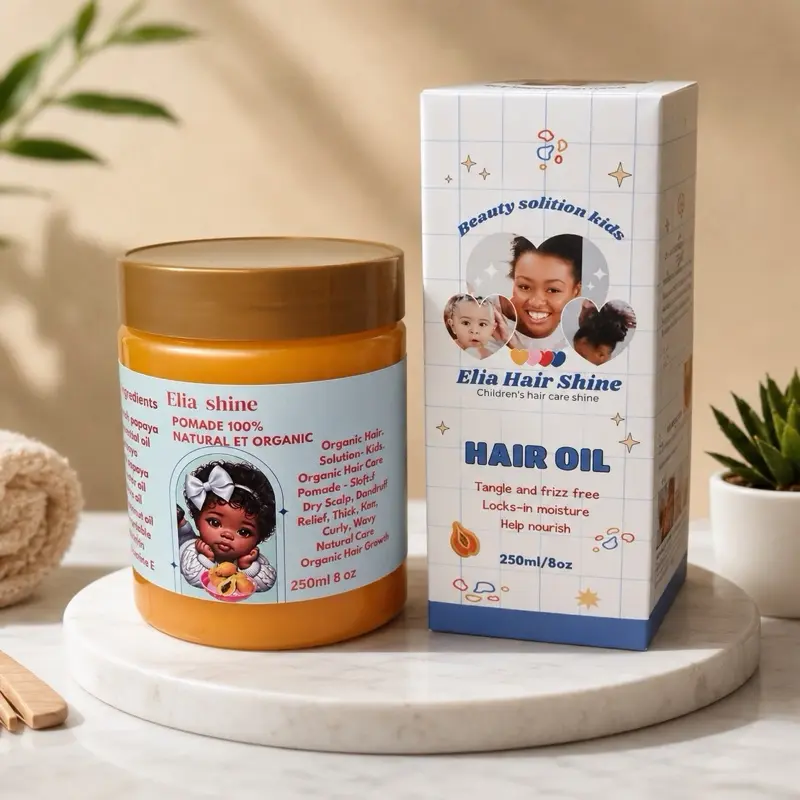 Hair Oil + 100% Natural Organic Hair Pomade. 2 products
