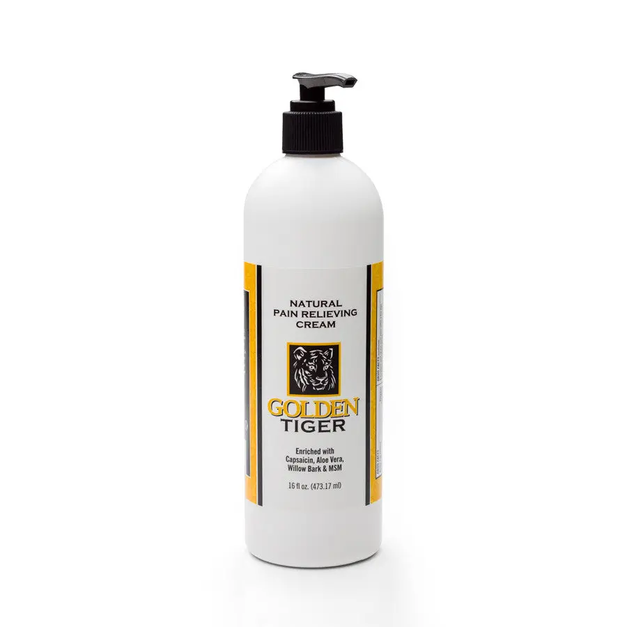 Golden Tiger Natural Pain Relieving Cream 16oz Pump Bottle