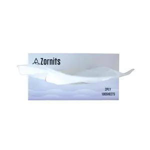 Zornits Professional 2-Ply Facial Tissues - Soft, Strong & Absorbent - 6 Pack (Box of 100) for Offices & Businesses