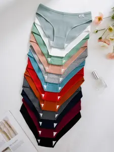 Comfortable Women's Thong Panties Pack, 7/12 Pcs Fitted Design, Plain Pattern, Moderate Fabric Thickness, Casual Style for All Seasons, Fashion Comfy Underwear