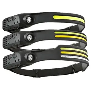 USB Rechargeable COB LED Head Torch with 5 Lighting Modes - Perfect for Camping, Hiking, and Fishing Headlamp Trail Running