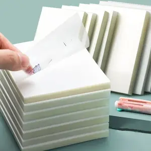 Reading Transparent Sticky Notes with Scrapes Stickers High Adhesive Stickers Sticky Simple and High-value Note Paper for Student Office Stationery