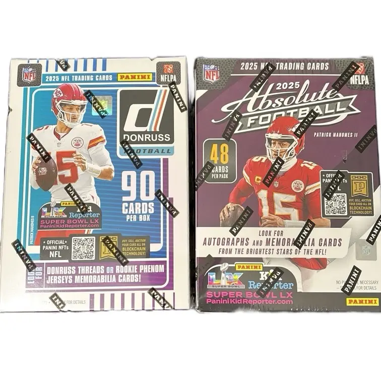 2025 Donruss & Absolute Football Blaster Box Ultimate 2-Box Bundle (1 of Each) - Sports Card Packs, Collectibles, Accessories, Downtown & Kaboom Hunt, Trading Cards, Football Cards, Sports Trading Card