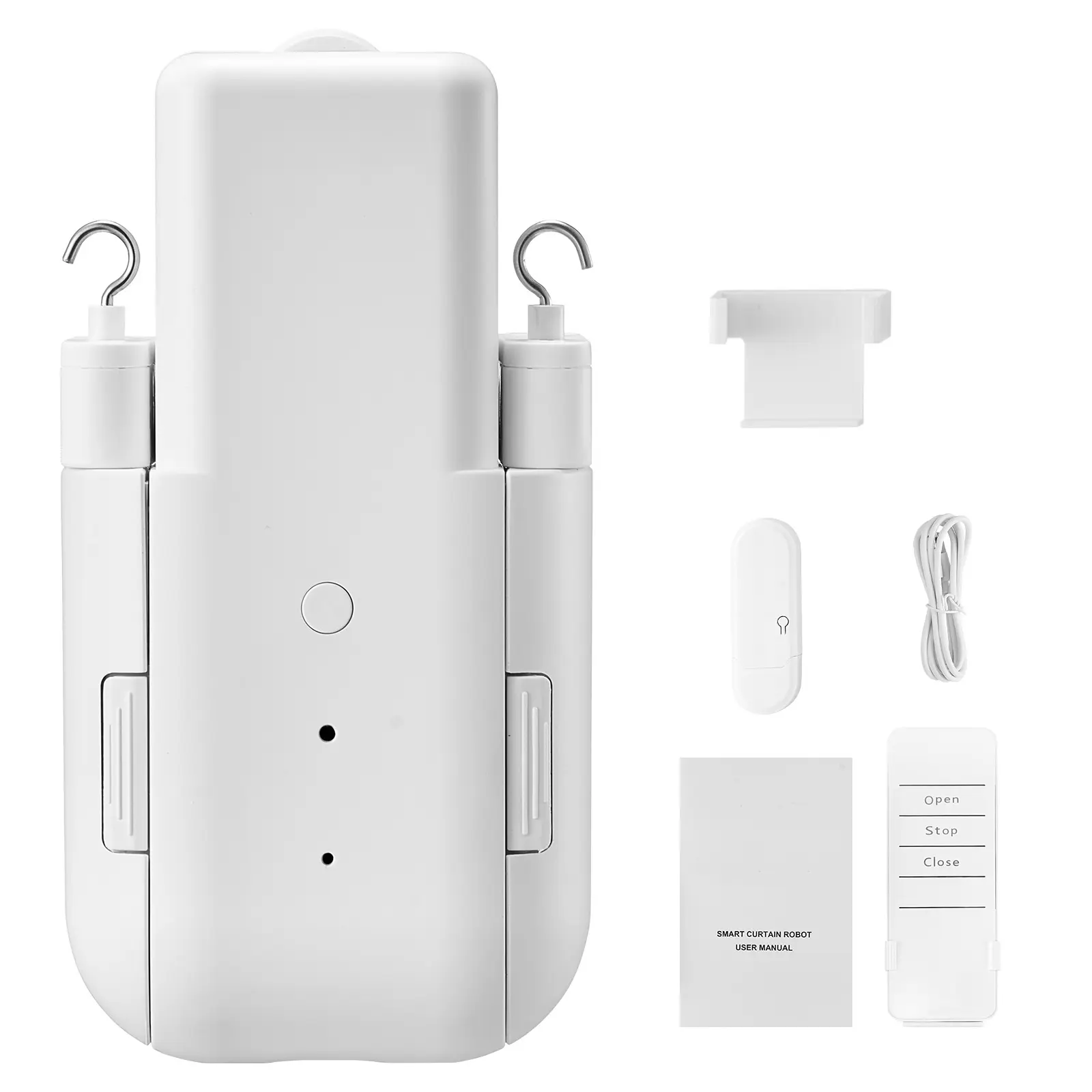 Automatic Curtain Opener, APP and Remote Control, Hub Included, Electric Smart Curtain Opener Compatible with Alexa and Google Home, Timed Opening and Closing, for U-shaped/I-shaped Rails