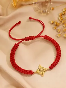 Elegant Handmade Woven Geometric Design Adjustable Bracelet, Perfect Gift for Family & Friends, Casual All-Season Accessory, Unique Weaved Design, Adjustable Bangle Jewelry