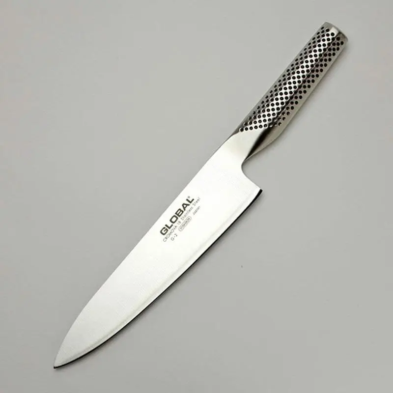 Global G-2, 8 inches Vegetable Knife - Versatile Design for Various Cooking Techniques  Salad & Vegetable cutter Steel Sharp Blade