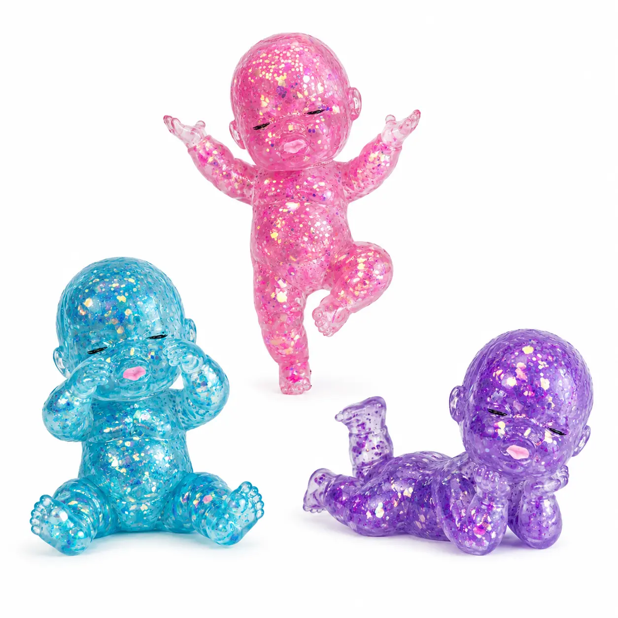 Mega Glitter Squishy Baby Toy, , Slow Rising Squeeze Toys, Soft Stress Relief Fidget Toys for Anxiety Relief, Cute Desk Decor, Halloween, Birthday Gifts