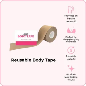 Women's Body Tape for Comfortable and Flattering Look - Reusable Body Tape For Womenswear & Dresses. The Perfect Fashion Accessories