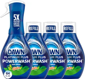 Platinum 4 Pack Dish Spray Dish Soap Fresh Scent Bundle - Household Cleaning for Effective Cleaning