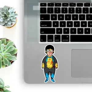 Invincible Chibi Vinyl Sticker, Bloody Superhero Dark Humor Waterproof Sticker, Laptop Car Phone Decor