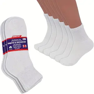 Diabetic Socks 6Pairs Unisex Nonrestrictive
