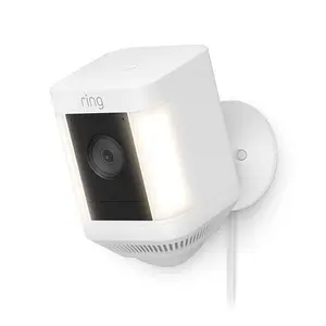 Ring Spotlight Cam Plus Outdoor/Indoor 1080p Wired Security Camera - White