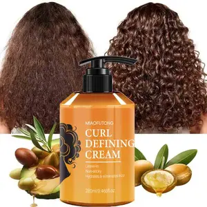 280ML Moroccan Nuts Oil Curl Styling Haircare Cream, Adds Moisture, Maintains Clarity, Reduces Frizz, Suitable for All Hair Types