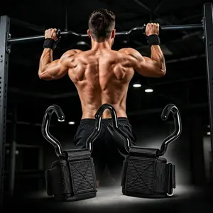Lifting Hooks Wrist Straps for Weightlifting, Pull Up Grip Support with Padded Wrist Wraps for Deadlift, Barbell, Gym Training,maximum support,heavy duty gymm