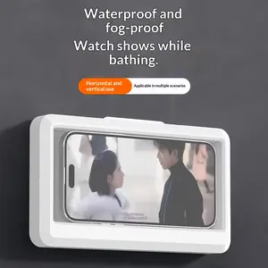 Waterproof Bathroom Phone Holder Lazy Stand No Drilling Toilet Watching Touch Screen Bathroom Shower Watching TV