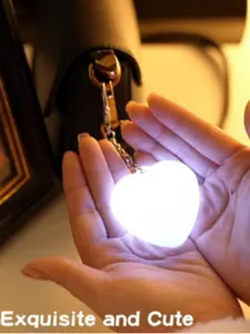 Heart-Shaped Bag Light Keychain, Rechargeable Touch LED Purse Light, Ideal Gift for Her,Multi-Color Portable Night Lamp, Practical Women Accessory Gadget for Everyday Use