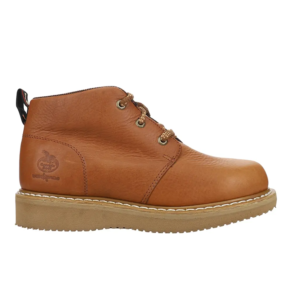 Georgia Boot Mens Chukka Slip Resistant Soft Toe  Work/Duty - Brown