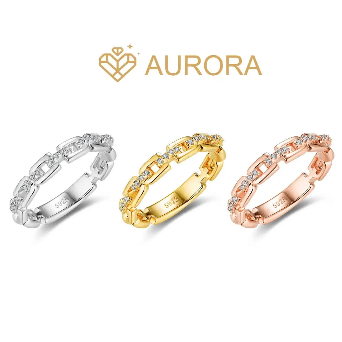 【#182 chain band 】Moissanite Stackable band ring enhancer ring band Stackable Women Daily Birthday Anniversary Ring Women Daily Birthday Anniversary