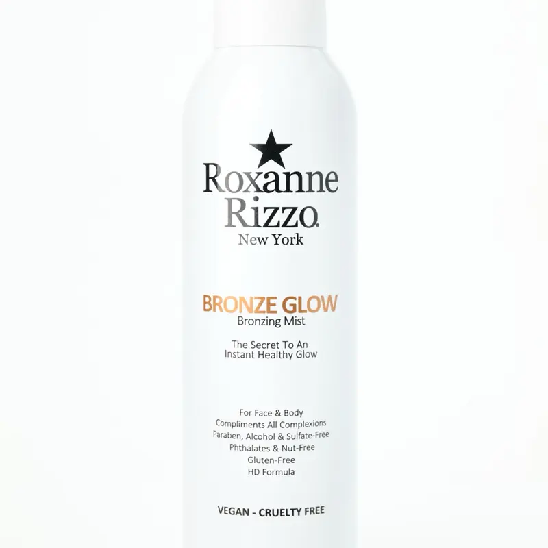 Bronze Glow by Roxanne Rizzo - Celebrity Choice Bronzer - Refreshing Hydrating Bronzing Mist - Face & Body Bronzer - Use as a setting spray or wear alone - Blends into all skin tones - Vegan, Cruelty-Free, HD Formula