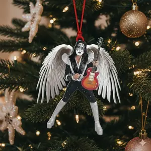 Ace Frehley Christmas Ornament 2025, Rock Music Tree Decor, Guitar Legend Holiday Gift