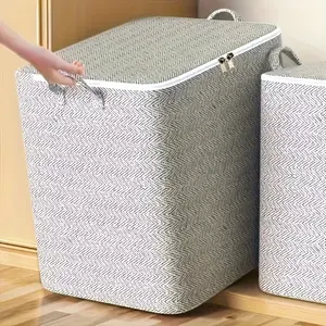 Large Capacity Storage Bag, Storage Carrying Bag, Durable Storage Organizer with Handle, Clothing & Blanket Container, Easy Organization, Space Saving for Home & Office