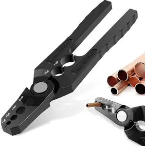 Manual Copper Tube Rounder Flat Tube Repairer Pliers Pipe Rounding Plier with 6 Hole Multifunctional Tube Rounder Tool for 1/4" 3/8" 1/2" 5/8" 3/4" 7/8" Copper Tube Aluminum Thin Walled Iron Pipe outdoorfun fathersdaygift