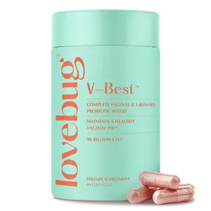 Lovebug V-Best Women's Probiotic | 90 Billion CFU, 15 Strains | pH Balance, Urinary & Feminine Health | Vitamins C, D & E | 30 or 60 Day Supply