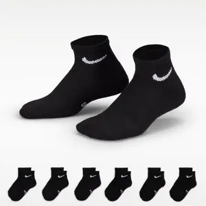 Nike Everyday Plus Dri-Fit Black Ankle Socks (6-Pack)