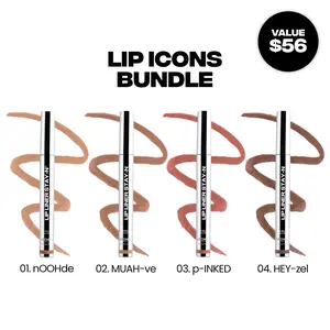 LIP ICONS TRIOS & 4-Pack - Iconic LIP STAY-N with Hyaluronic Acid & Vitamin E