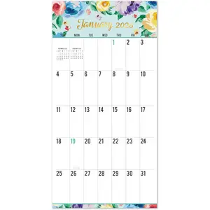 2026 Wall Calendar - Calendar 2026 for Wall, JAN. 2026 - DEC. 2026, Large Print Big Grid 2026 Wall Calendar, 12" x 24" (Open), Glossy Paper, Hanging Holes